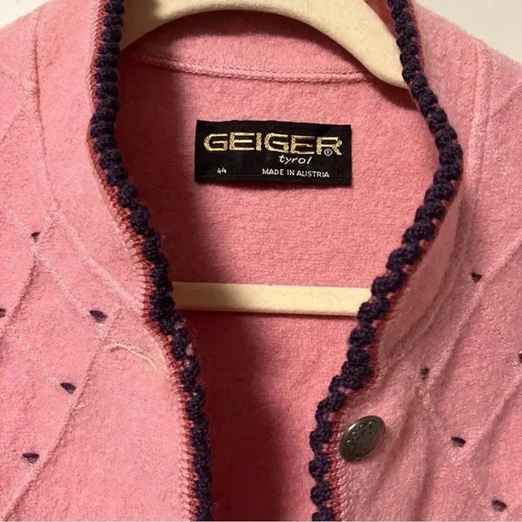 Geiger Austria pink  boiled pure new wool jacket - Picture 5 of 7